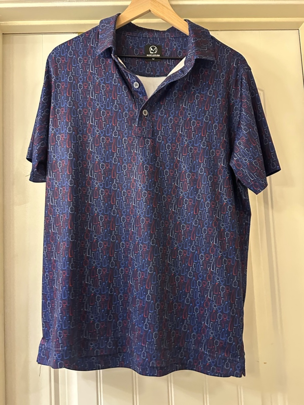 Mens Golf Shirt Moisture Wicking Dry Fit Performance medium EUC